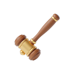 Wooden Gavel Icon - Justice & Legal Symbol