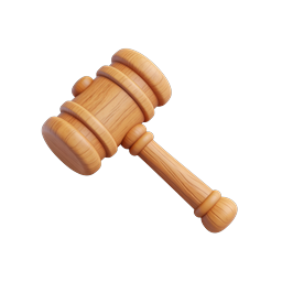 Holzhammer-Icon - Symbol für Recht & Justiz