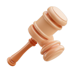 Wooden Gavel Icon | Courtroom Justice Symbol