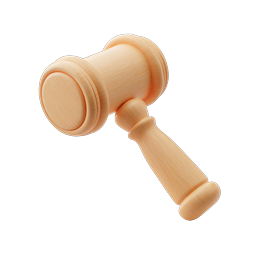 Wooden Gavel Icon - Legal Justice Symbol