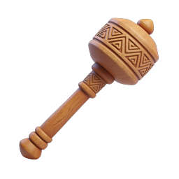 Wooden Gavel Icon for Legal Themes