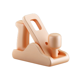 Wooden Hand Plane 3D Icon | Carpentry Tool