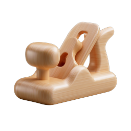 Wooden Hand Plane Icon - Premium Carpentry Tool Graphic