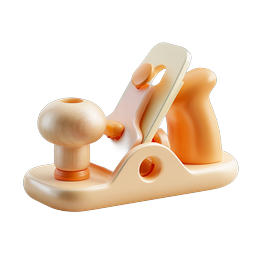 Wooden Hand Plane Carpenter Tool 3D Icon