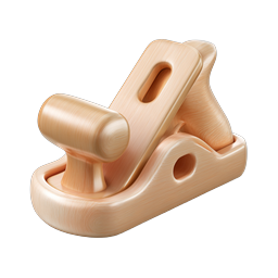 Wooden Hand Plane Tool - 3D Carpentry Icon
