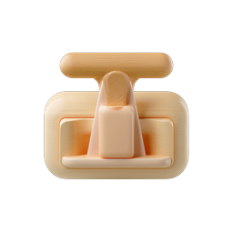 Wooden Handbag Icon - Elegant 3D Purse Design