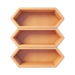 Wooden Hexagonal Shelves - Modern Storage Icon