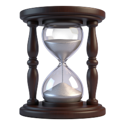 Wooden Hourglass Icon - 3D Realistic Sand Timer