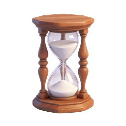 Wooden Hourglass Icon - Classic Time Symbol 3D Render