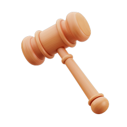 Wooden Judge Gavel Icon - Legal & Court Symbol