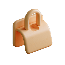 Wooden Kitchen Press Icon - 3D Clay Style Design