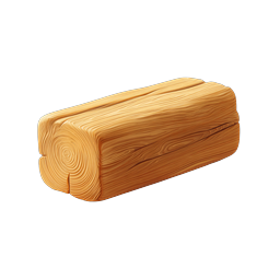 Wooden Log Icon - 3D Timber & Forestry Illustration