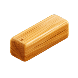 Realistic Wooden Log Icon | 3D Wood Beam Illustration