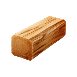 Realistic Wooden Log Timber Icon for Forestry & Woodworking