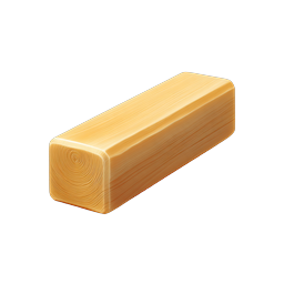 Wooden Log Timber Icon - 3D Wood Block Graphic