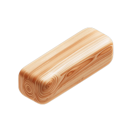 Realistic Wooden Log Icon - Timber & Lumber Graphic