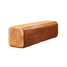 Realistic Wooden Log Icon | Natural Timber & Lumber