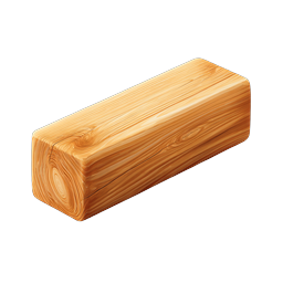 Realistic Wooden Log Timber Beam Icon