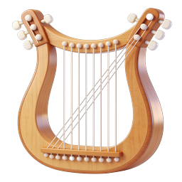 Wooden Lyre Ancient String Instrument Icon