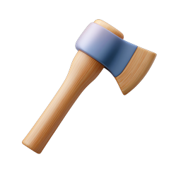 Wooden Mallet Hammer Icon - Realistic 3D Tool