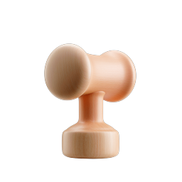 Wooden Mallet Icon - Realistic 3D Crafting Tool