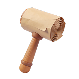 3D-Icon Holzschlegel - Handwerkzeug-Design