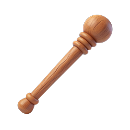 Wooden Mallet 3D Icon - Crafting & Carpentry Tool