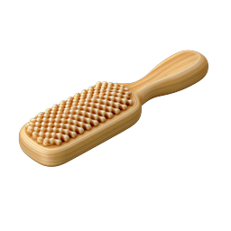 Wooden Massage Brush Icon - Realistic Body Care Tool