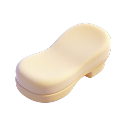 Wooden Massage Tool 3D Icon for Wellness Apps