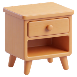 Stylish Wooden Nightstand Icon for Home Decor