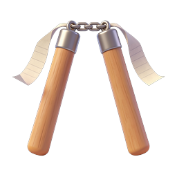 Holz-Nunchaku Kampfsportwaffe Icon