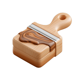 Wooden Paintbrush 3D Realistic Icon | Art & Design