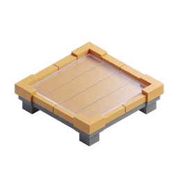 Holzpaletten-Plattform-Icon | 3D Isometrisches Design