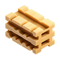 Isometrisches Icon von Holzpalettenstapel | 3D-Holz