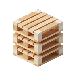 Wooden Pallets Stack Icon | Isometric 3D Logistics Design