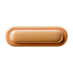 Realistic Wooden Pill Icon - Natural 3D Design