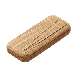 Wooden Plank Icon - Realistic 3D Wood Texture