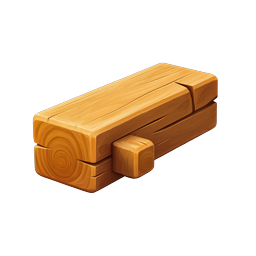 Stacked Wooden Planks Cartoon Icon for Woodworking