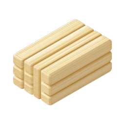 Stacked Wooden Planks Lumber Icon - Isometric Design