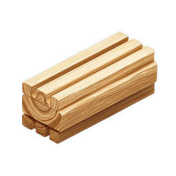 Stacked Wooden Planks Lumber Icon - Pine Wood