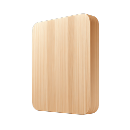 Wooden Plaque Icon - Realistic 3D Blank Sign Board