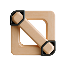 Wooden Prohibited Blocked Icon - 3D Realistic Style
