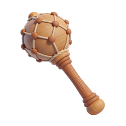 Wooden Rattle Icon for Baby and Parenting Themes