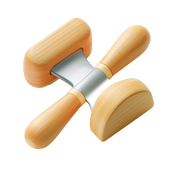 Wooden Roller Icon - Realistic 3D Kitchen Tool