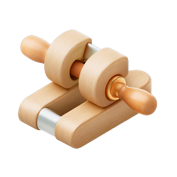 Icona mattarello in legno - Strumento da cucina 3D