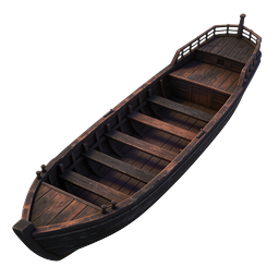 Wooden Rowboat 3D Icon - Realistic Maritime Vessel