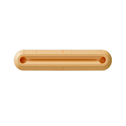 Ícone de Régua de Madeira - Ilustração de Ferramenta de Medição