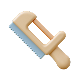 Wooden Saw Icon - Child's Toy Illustration