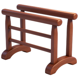 Realistic Wooden Sawhorse Icon - Carpenter's Tool
