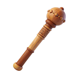 Intricate Wooden Scepter Icon for Cultural Projects
